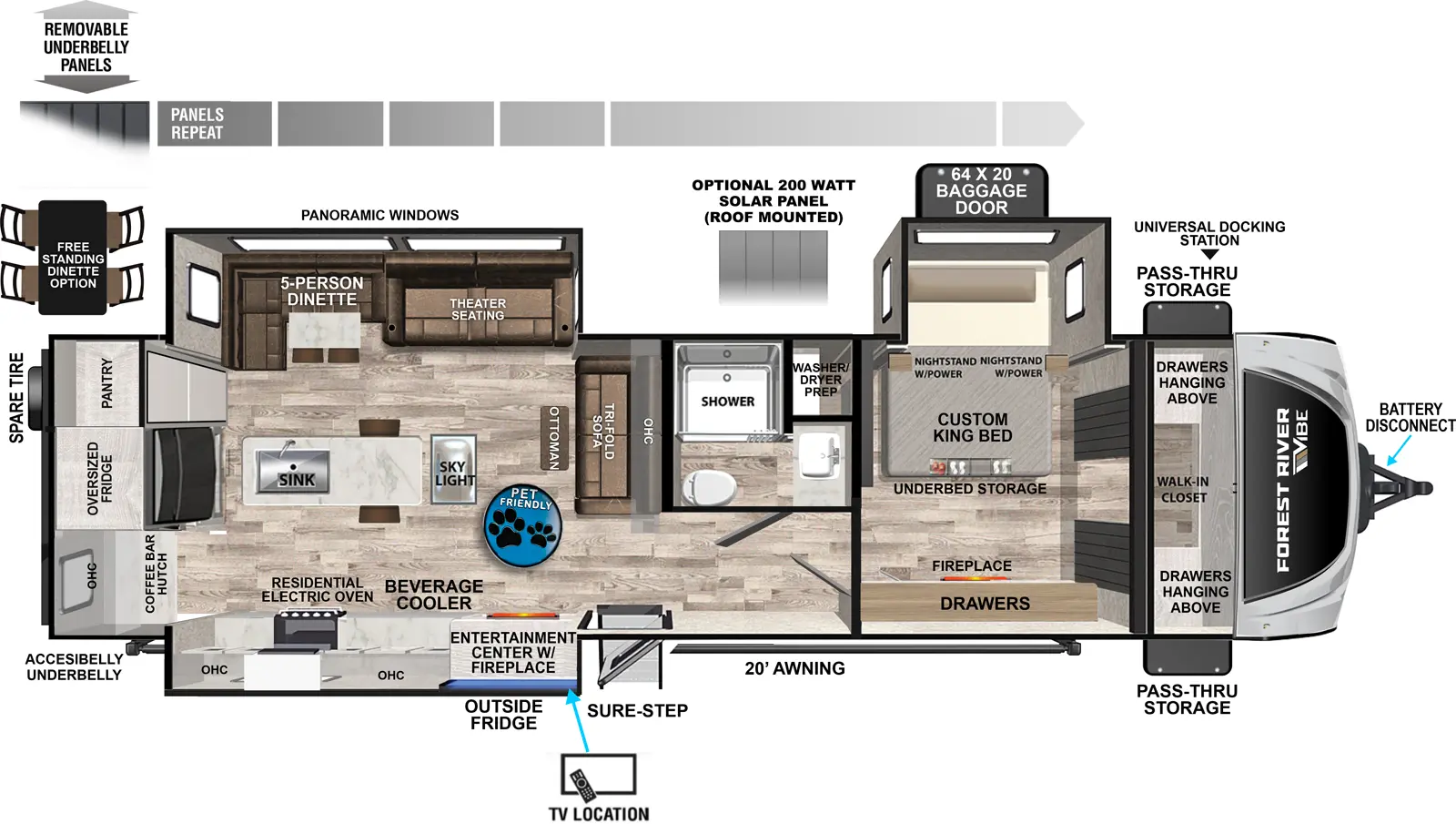 Vibe 3400XL Floorplan